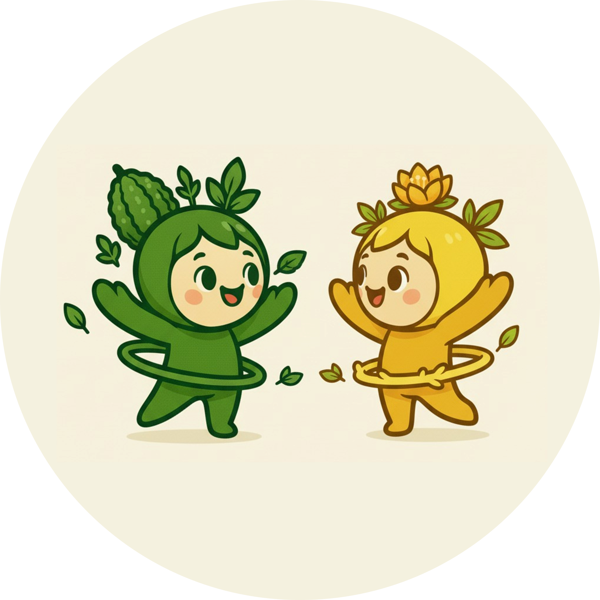 Pulse and Lumen mascots together