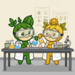 Pulse & Lumen doing experiments in the science lab